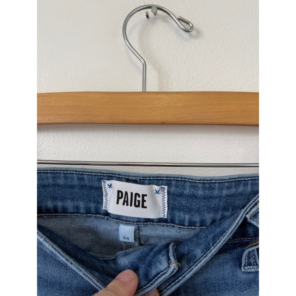 PAIGE Anessa Wide-Leg Jeans – Raw Hem – Size 34 - Picture 2 of 5